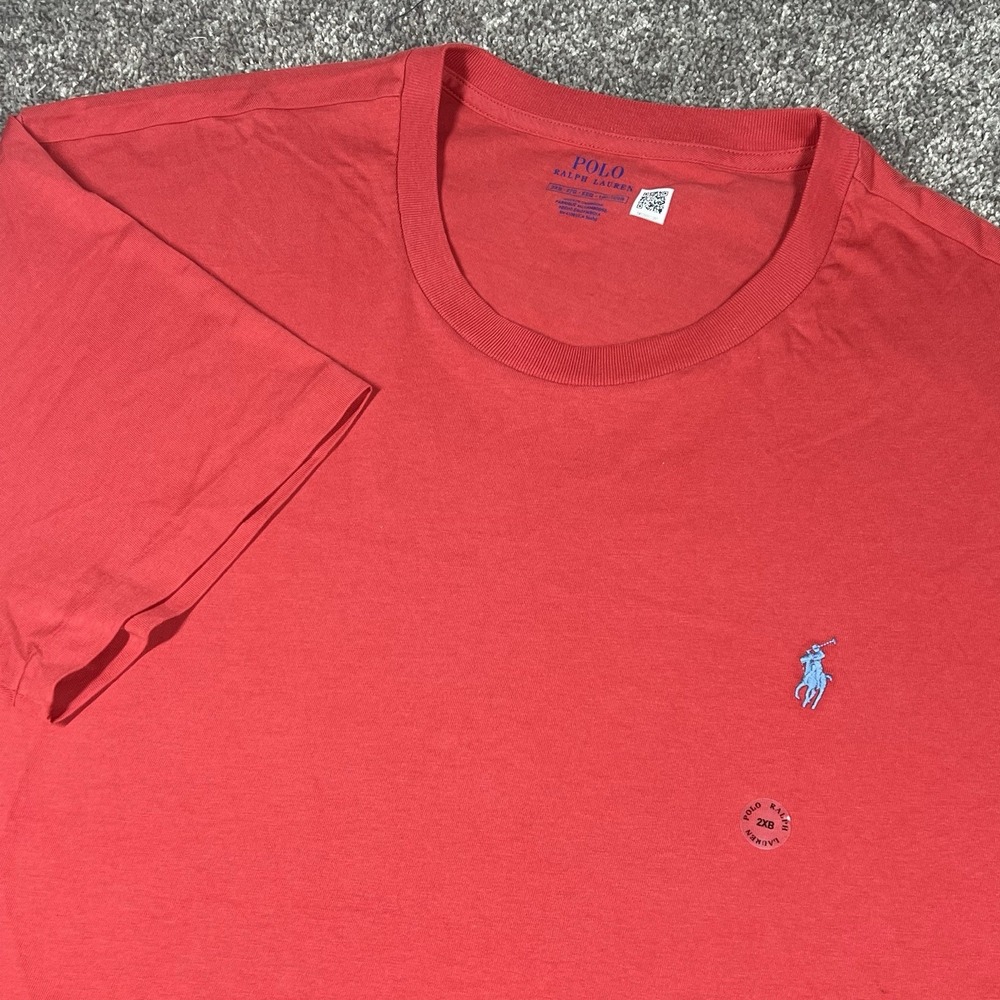 NEW Polo Ralph Lauren Mens Shirt 2XB Red Short Sleeve Classic Prep Cotton XXL